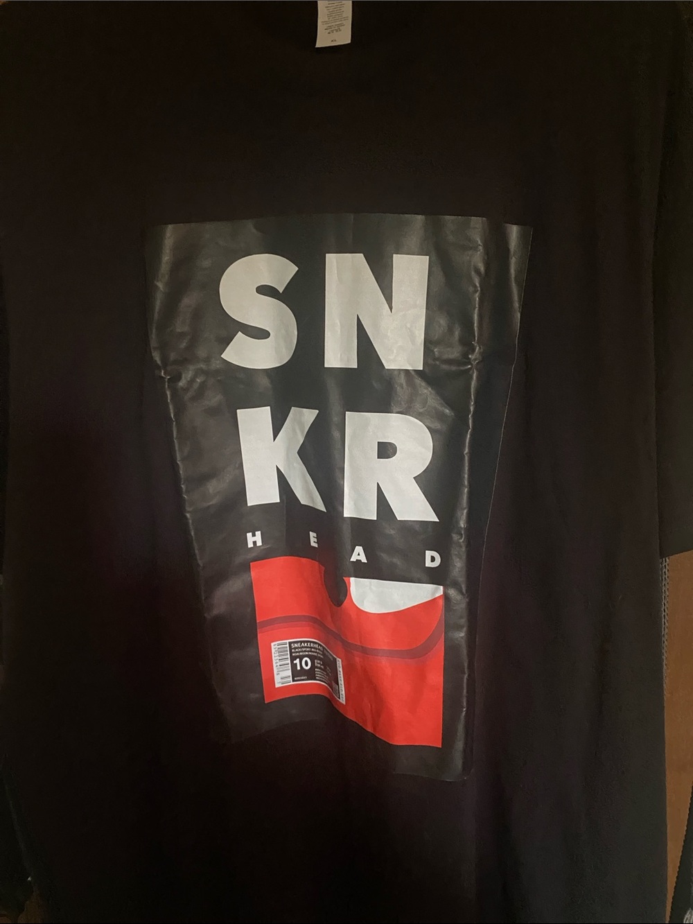 SNKRHEAD Graphic Tee - Black with Red & White Print
